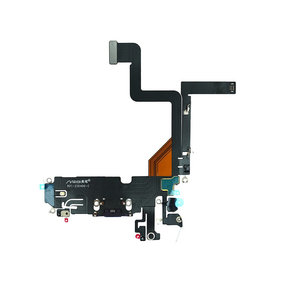 Red Charging Port for iPhone 14 Pro-Black Red Charging Port for iPhone 14 Pro-Black